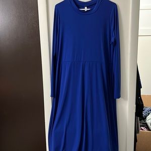 Long royal blue dress